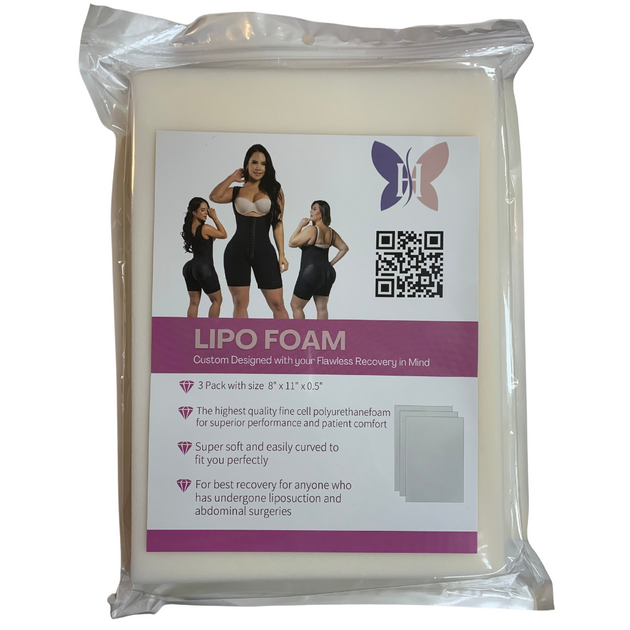 Lipo Foam Sheets for Post Surgical Use with Compression Garment Siempre Hermosa