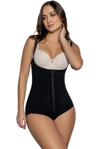 Cargar imagen en el visor de la galería, Faja moldeadora tipo panty con espalda cubierta y cremallera
