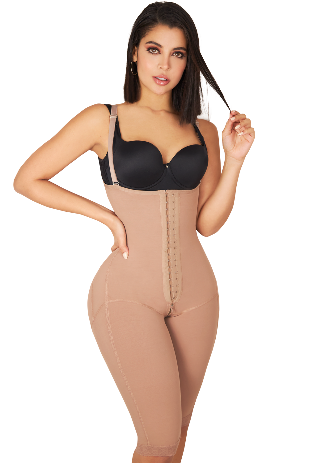 Long Bodyshaper With Covered Back And Perineal Zipper