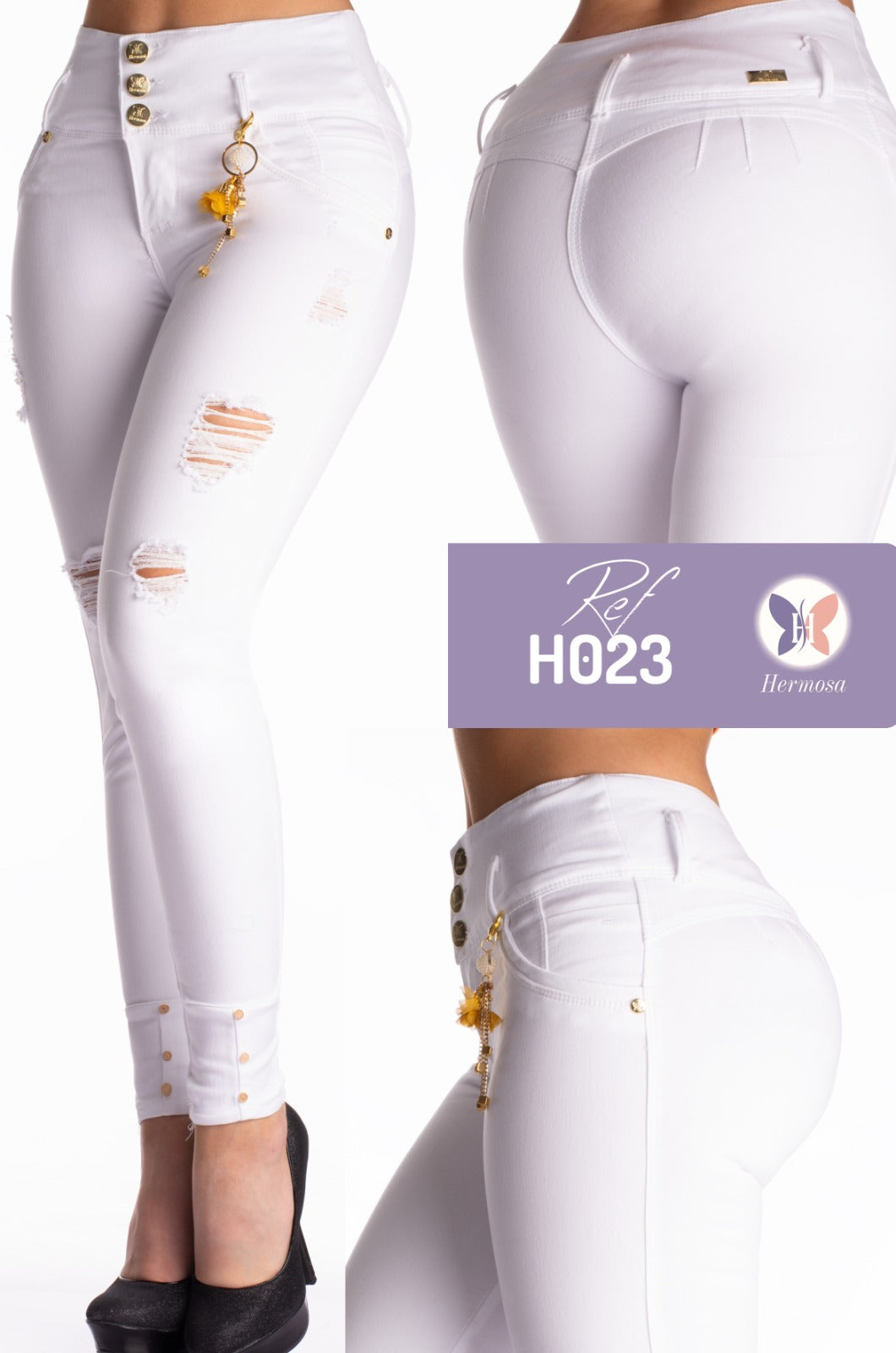 Destroyer White Push Up Jeans - H023