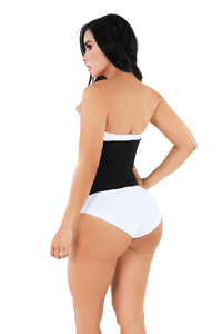 Cargar imagen en el visor de la galería, Faja moldeadora de cintura Powernet sin tirantes color moca
