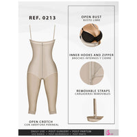 Cargar imagen en el visor de la galería, Fajas Salome 0213 | Post Surgery Butt Lifter Full Bodysuit | Open Bust Knee Length Body Shaper for Women | Powernet - Pal Negocio
