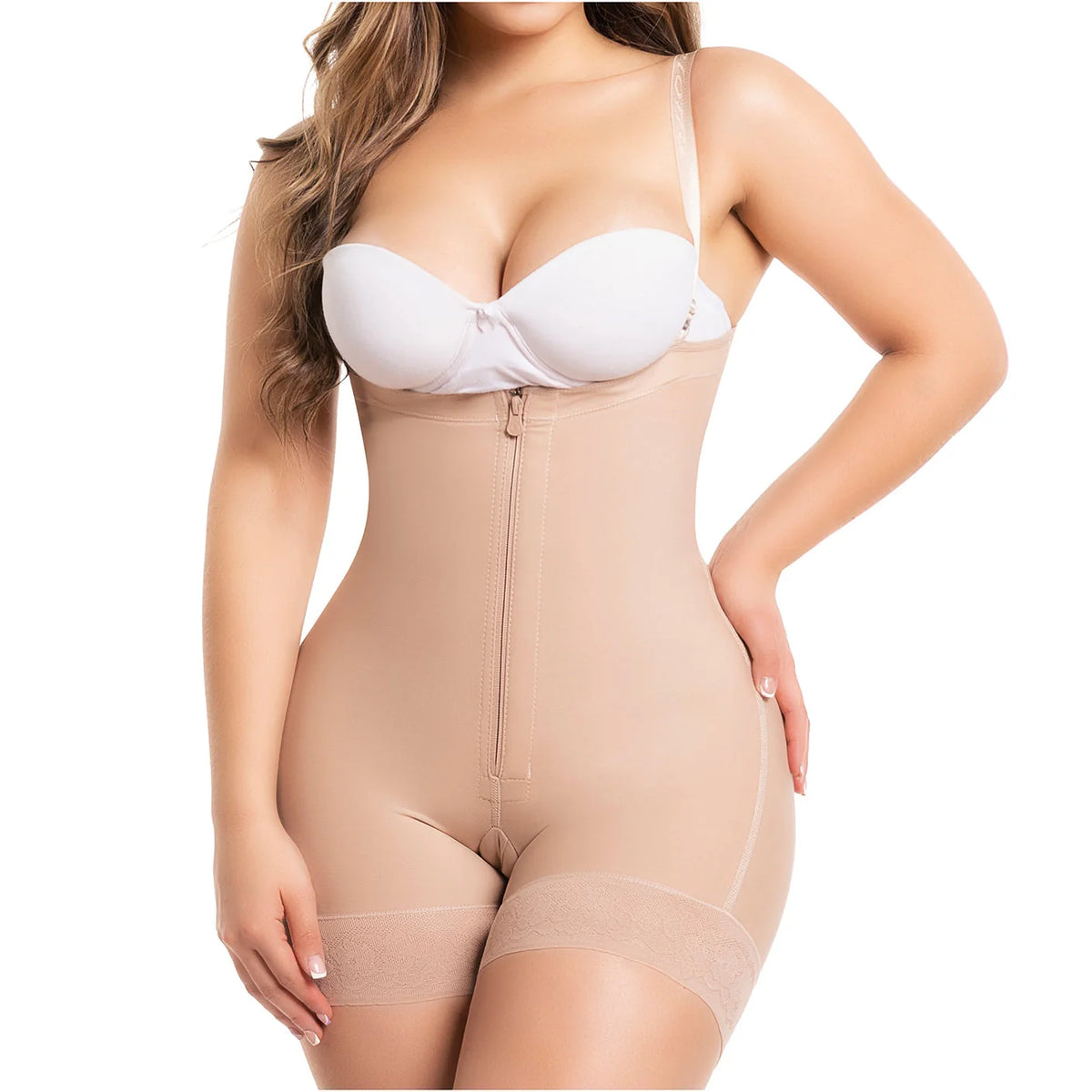 Colombian Fajas Mid Thigh Strapless | Tummy Control & Butt Lifting | Fajas Salome