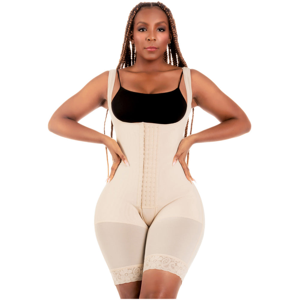 Enhance Curves with Mid-Thigh Strapless Shaper