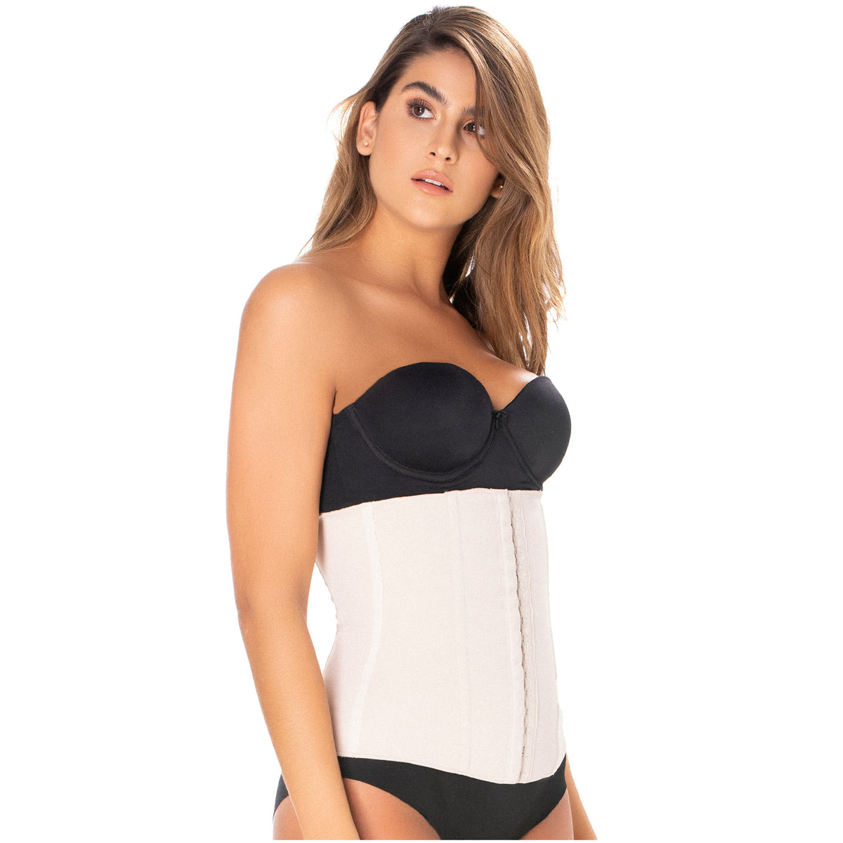 Strapless Waist Cincher | Microfiber Tummy Control Shapewear with Latex | 002396