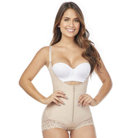 Load image into Gallery viewer, Fajas Mariae FL101 | Colombian Postpartum Fajas | Open Bust Panty Shapewear | Bodysuit Powernet
