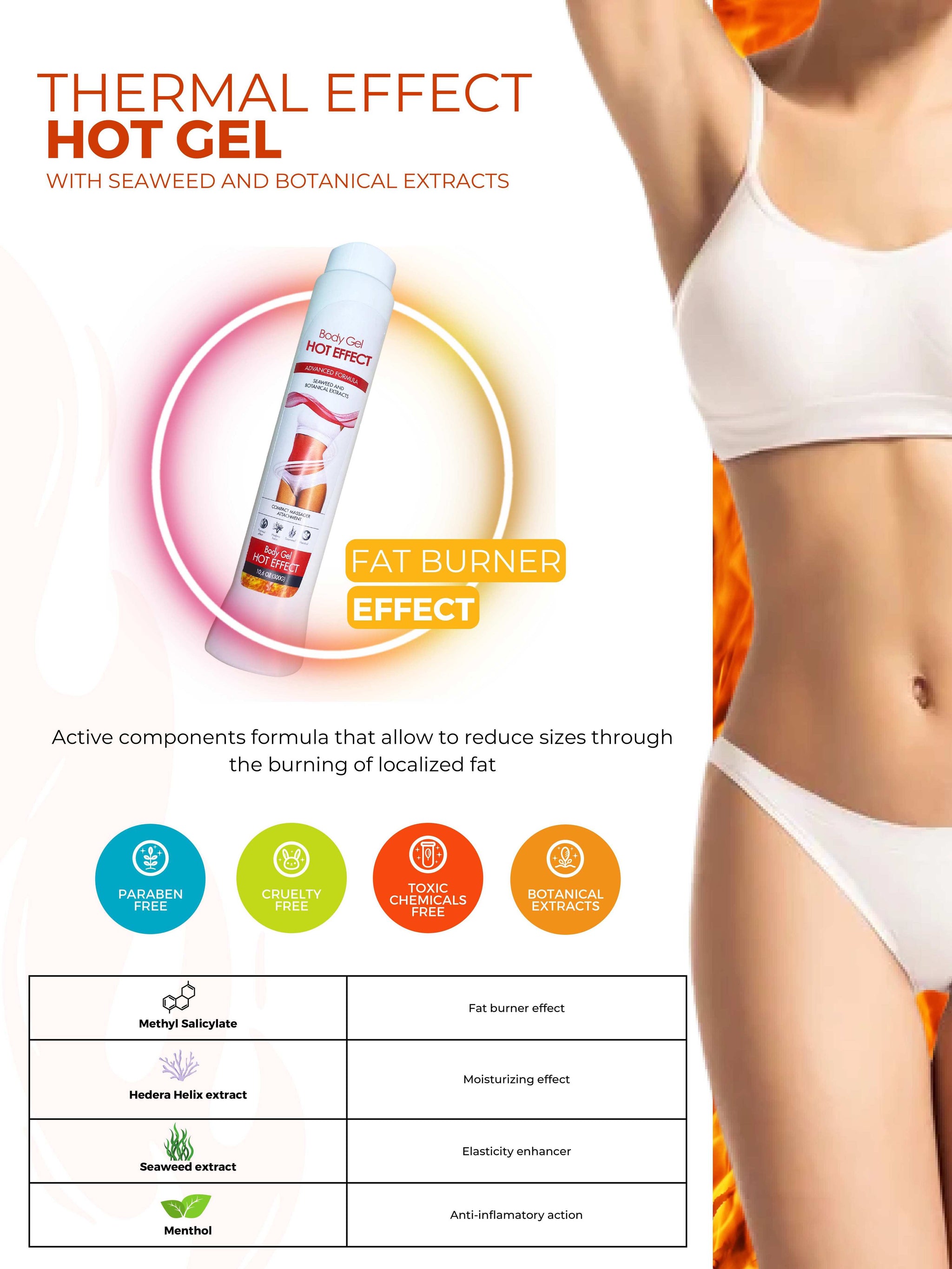 Slimming Gels - Thermal Effect Hot Gel | HERMOSA