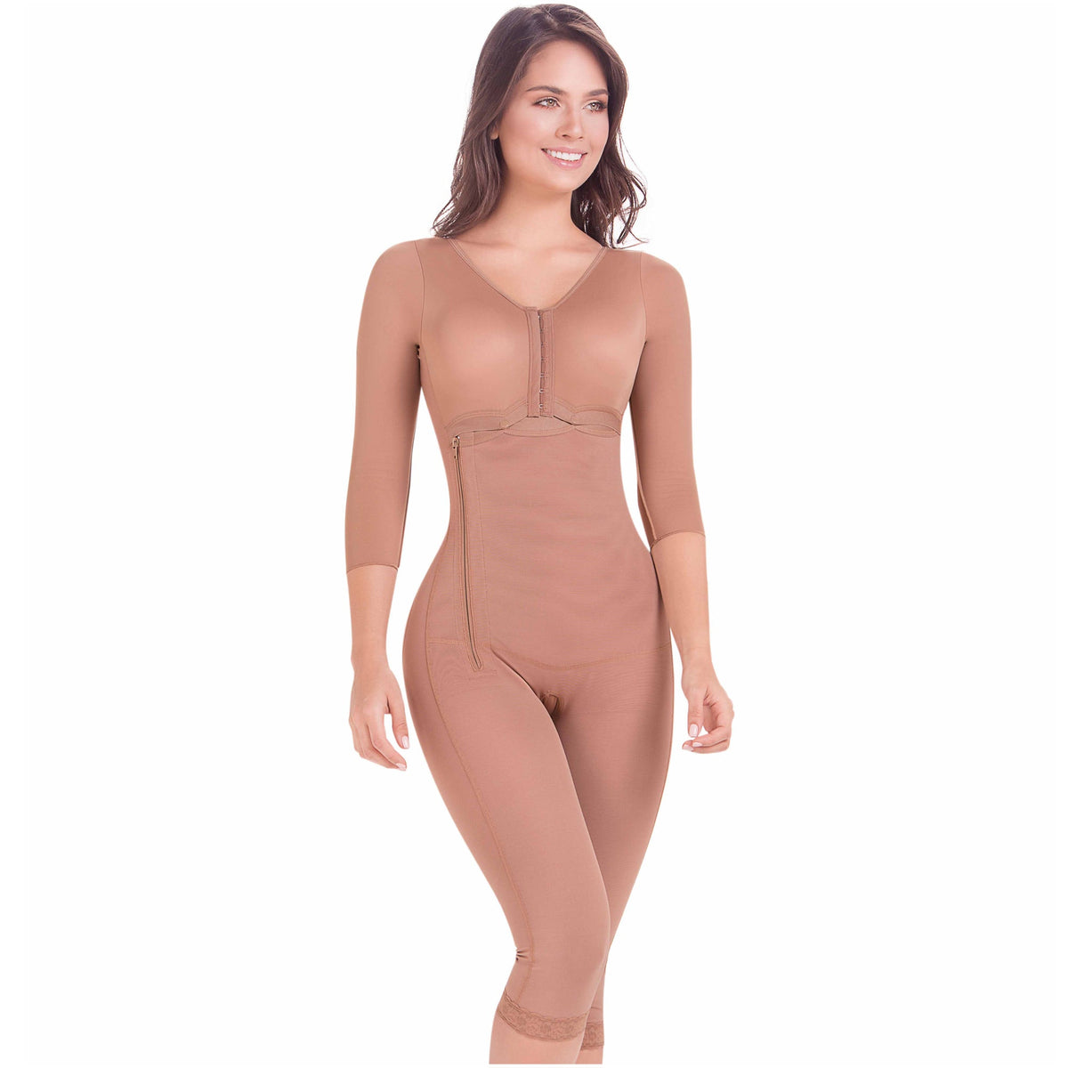 MariaE Fajas 9292 | Tummy Control Postoperative | Full Shapewear with Sleeves