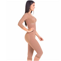 Load image into Gallery viewer, MariaE Fajas 9562 | Post Surgery Bodysuit | Full Body Shaper | Tummy Control Butt Lifter | Knee Length Shapewear with Sleeves
