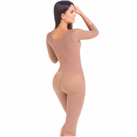 Load image into Gallery viewer, MariaE Fajas 9562 | Post Surgery Bodysuit | Full Body Shaper | Tummy Control Butt Lifter | Knee Length Shapewear with Sleeves
