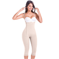 Cargar imagen en el visor de la galería, MariaE Fajas 9442 | Post-surgery Bodysuit | Open Bust Post Surgery | Full Body Shaper Knee Length
