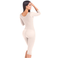 Load image into Gallery viewer, MariaE Fajas 9562 | Post Surgery Bodysuit | Full Body Shaper | Tummy Control Butt Lifter | Knee Length Shapewear with Sleeves
