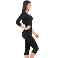 Load image into Gallery viewer, MariaE Fajas 9562 | Post Surgery Bodysuit | Full Body Shaper | Tummy Control Butt Lifter | Knee Length Shapewear with Sleeves
