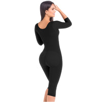 Load image into Gallery viewer, MariaE Fajas 9562 | Post Surgery Bodysuit | Full Body Shaper | Tummy Control Butt Lifter | Knee Length Shapewear with Sleeves
