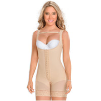 Load image into Gallery viewer, Post Surgery Body Shaper Bodysuit | Tummy Control Butt Lifter Mid Knee Shapewear | Fajas MYD 0065
