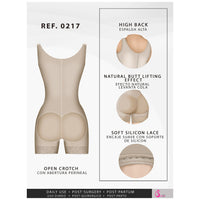Load image into Gallery viewer, Fajas Salome 0217 | Colombian Postpartum Tummy Control Shapewear | Mid Thigh Firm Compression Bodysuit
