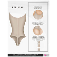 Load image into Gallery viewer, Fajas Salome 0351 | Open Bust Tummy Contorl Thong Body Shaper | Waist Cincher
