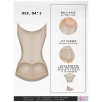 Load image into Gallery viewer, Fajas Salome 0413 | Tummy Control Open Bust Hiphugger Bodysuit
