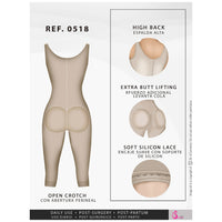 Load image into Gallery viewer, Fajas Salome 0518 | Colombian Lipo Compression Garment | Knee Length Post Surgery Shapewear

