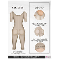 Load image into Gallery viewer, Fajas Salome 0525 | Colombian Lipo Compression Garment | Knee Length Post Surgery Shapewear
