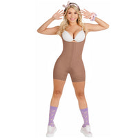 Load image into Gallery viewer, Fajas SONRYSE TR211 | Full Post Surgery Compression Garment | Wide Strap Tummy Control Bodysuit | Mid Thigh Butt Lifter
