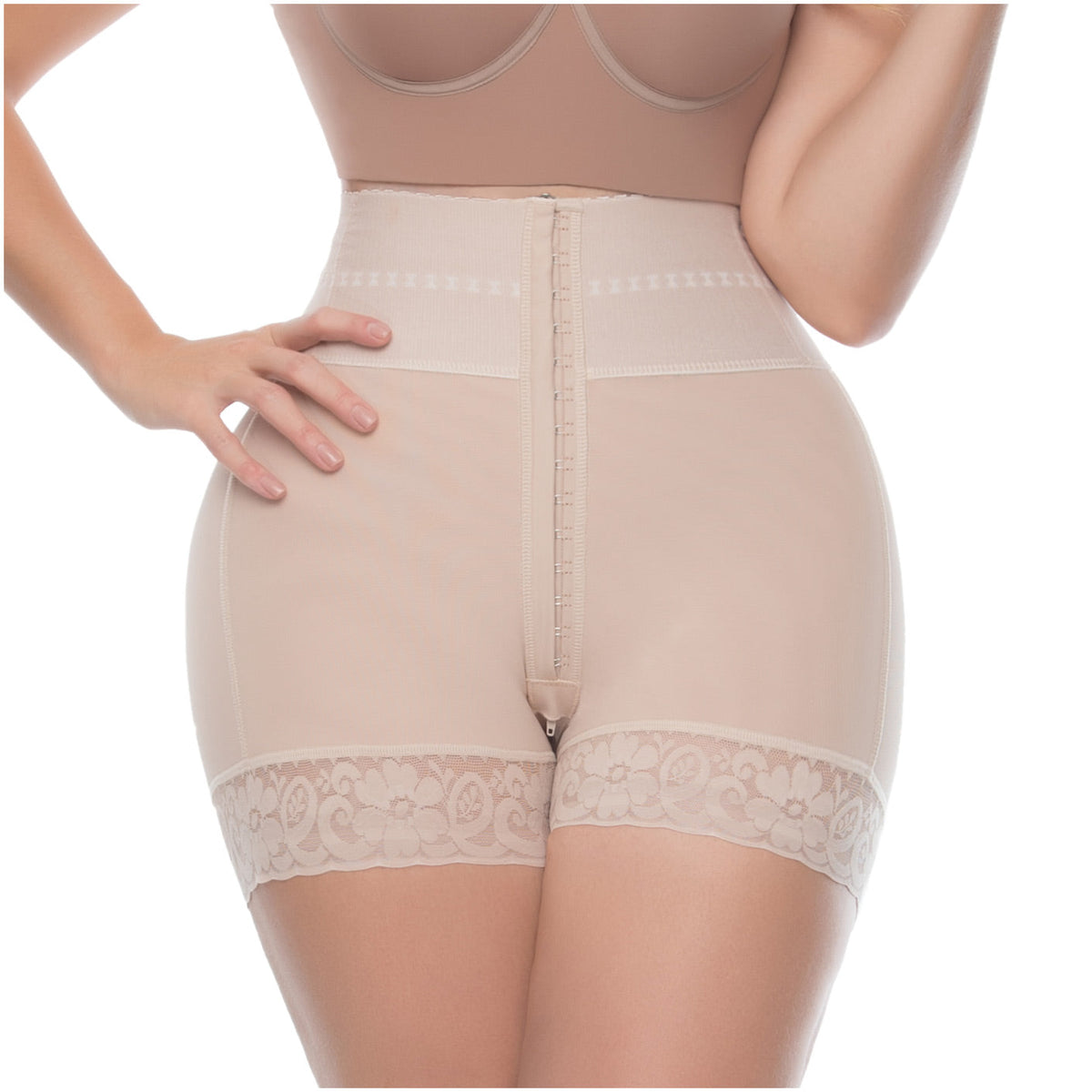 Tummy Control Butt Lifter Shaper | High Waisted Mid Thigh Shorts | UpLady 6198