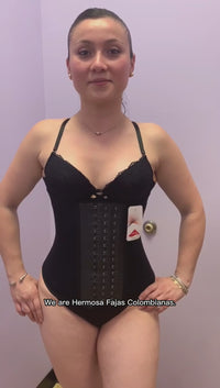 Load and play video in Gallery viewer, Waist Trainer Latex - Hermosa Shapewear | HS6067
